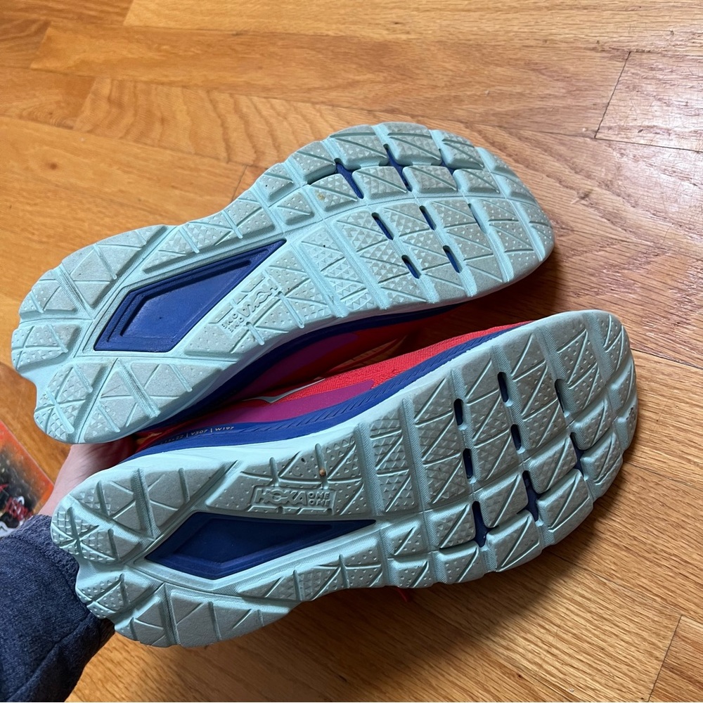 Hoka Pink and Blue Women's Sneakers - Picture 2 of 6